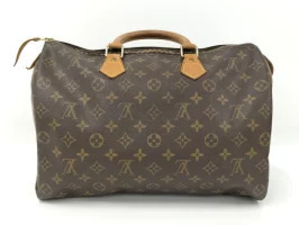 Louis Vuitton Monogram Speedy Boston Bag Brown